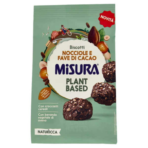 Misura Naturìcca Biscotti Nocciole e Fave di Cacao Plant Based 260 g
