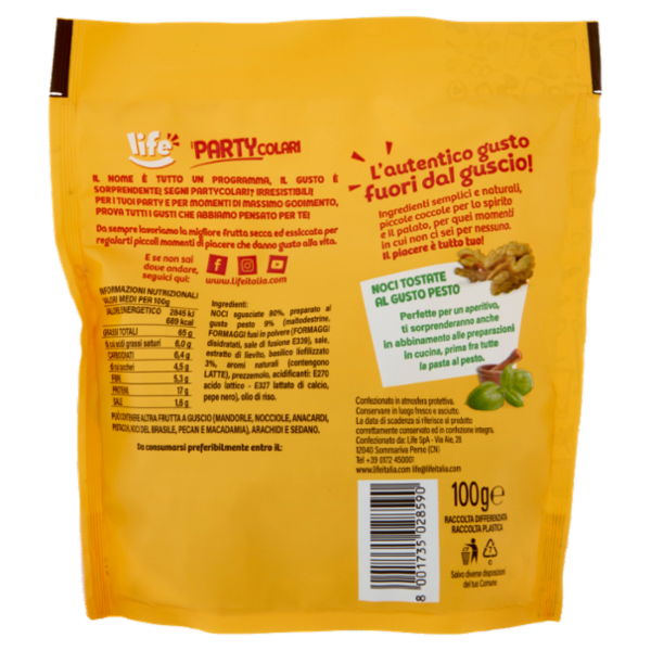 life i Partycolari Noci Tostate al Gusto Pesto non fritto 100 g