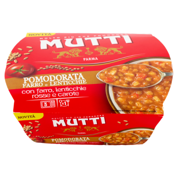 Mutti Pomodorata Farro e Lenticchie con farro, lenticchie rosse e carote 310 g
