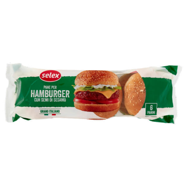 Selex Pane per Hamburger con Sesamo 6 pezzi 300 g