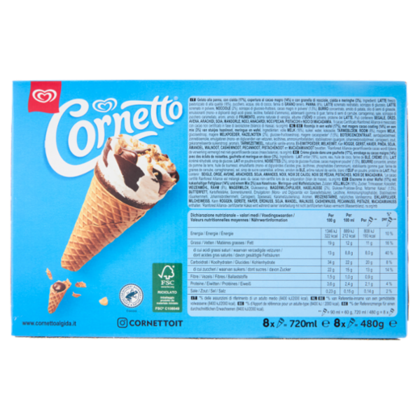 Cornetto Classico 8 x 60 g