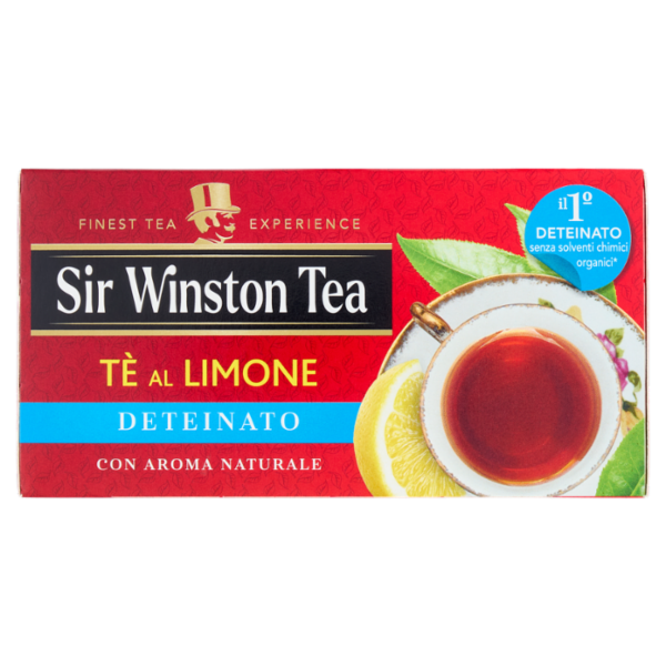 Sir Winston Tea Tè al Limone Deteinato 20 x 1,5 g