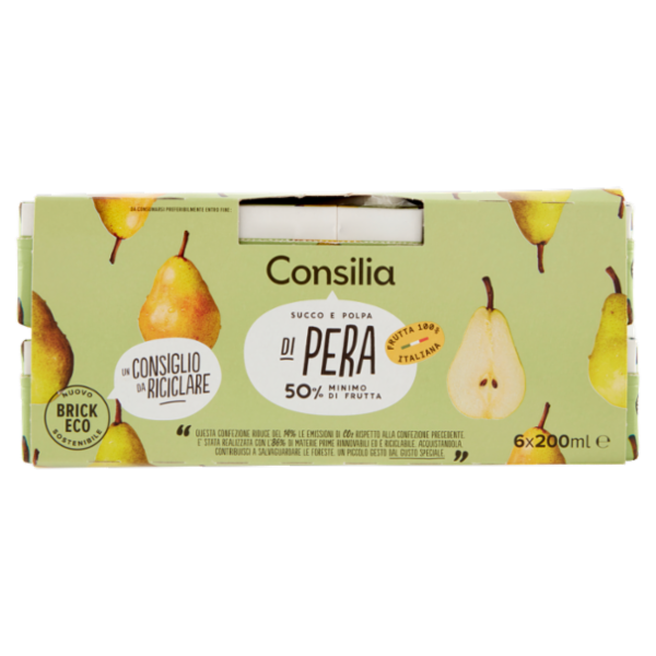 Consilia Succo e Polpa di Pera 6x200 ml