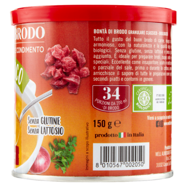 Well Bontà di Brodo Granulare Biologico Classico 150 g