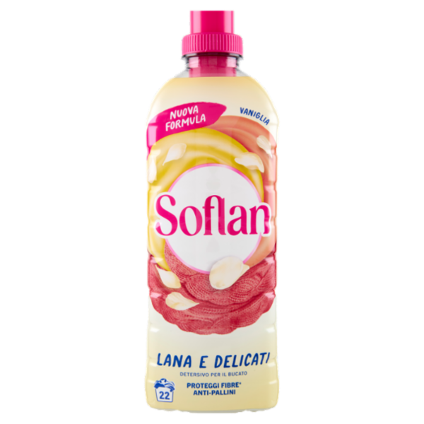Soflan detersivo liquido Vaniglia, per lana e delicati 900 ml