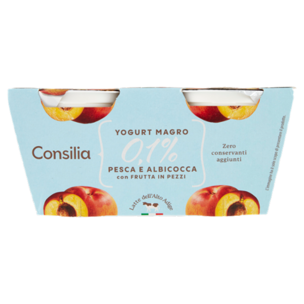 Consilia Yogurt Magro 0,1% Pesca e Albicocca 2x125 g