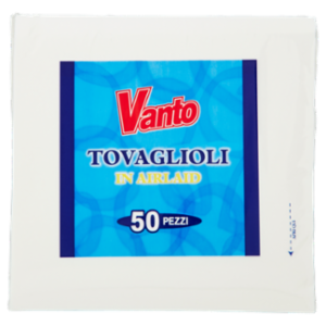 Vanto Tovaglioli Airlaid 40x40 Cm Bianco 50 Pezzi