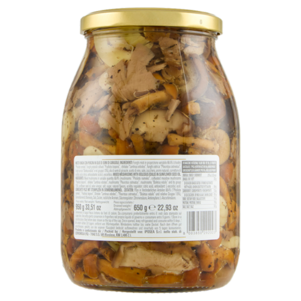 Iposea Misto Funghi con porcini in olio di semi di girasole 950 g