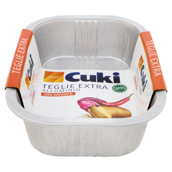 Cuki Cuoce Teglie Extra Alluminio alto spessore 4/6 Porzioni 2 pz