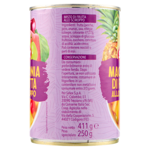 Selex Macedonia di Frutta allo Sciroppo 411 g