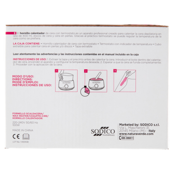 Naturaverde Pro Fornello Scaldacera con Termostato