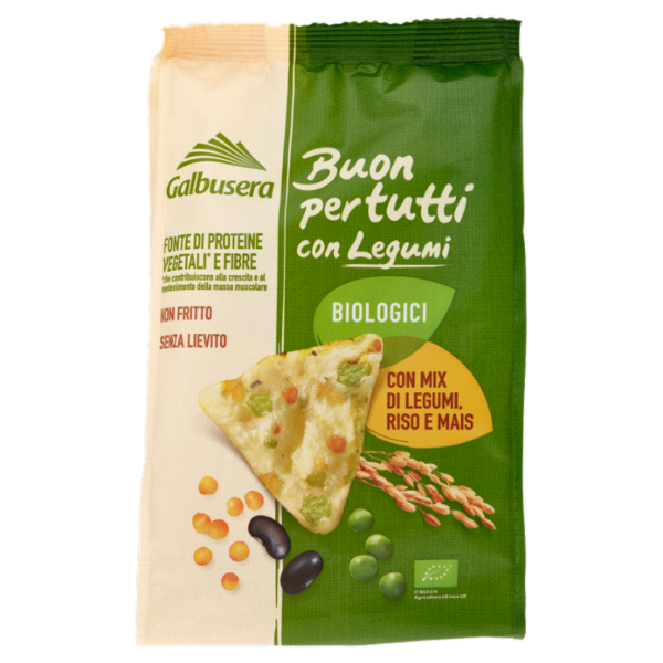 Galbusera Buonpertutti con Legumi Biologici con Mix di Legumi, Riso e Mais 70 g