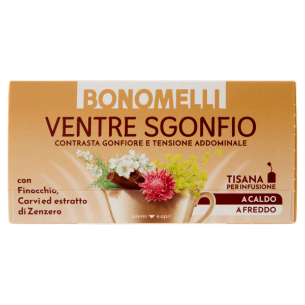 Bonomelli Ventre Sgonfio Tisana per Infusione 16 Filtri 32 g