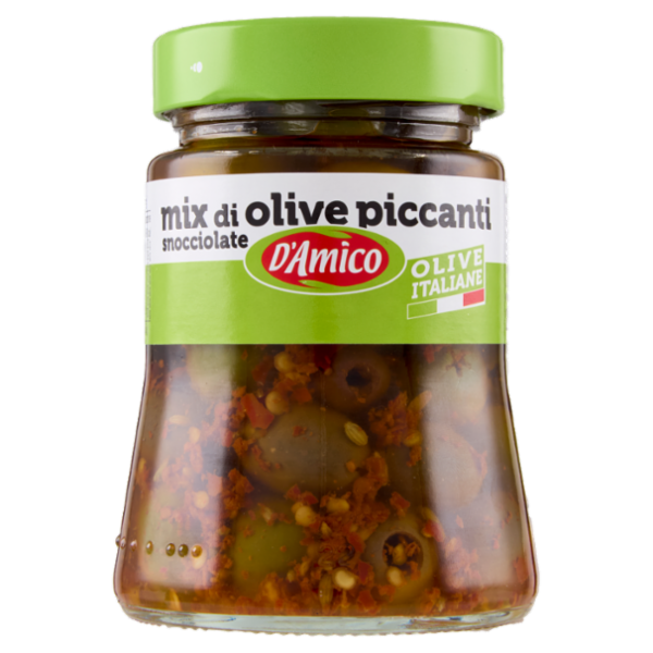 D'Amico Mix di olive piccanti snocciolate 280 g