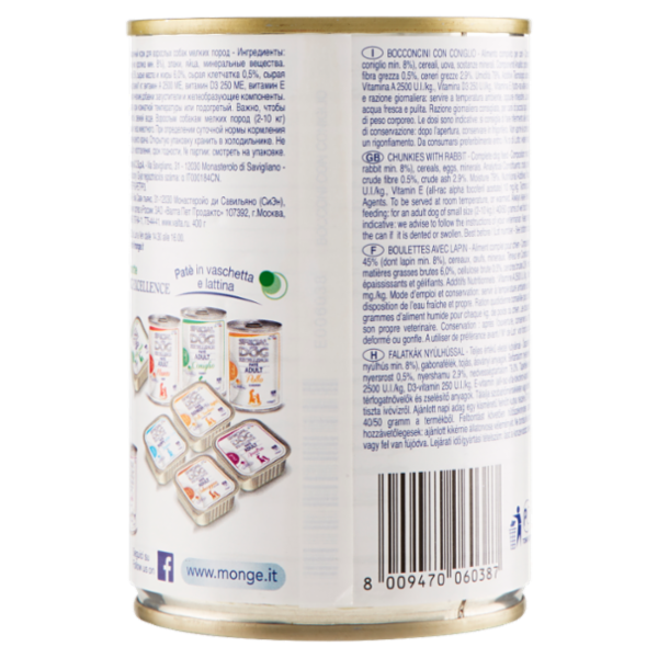 Special Dog Excellence Bocconcini per cani Mini Coniglio 400 g