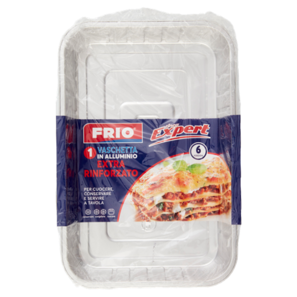 Frio Linea Expert Vaschetta in Alluminio Extra Rinforzato 6 Porzioni 1 pz