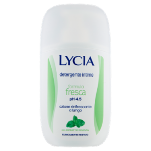 Lycia Detergente Intimo Formula Fresca PH 4.5 Con Estratto Di Menta 200 Ml