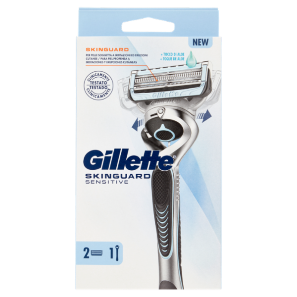 Gillette Rasoio Uomo SkinGuard Sensitive Flexball, 1 Manico + 1 Lamette Barba