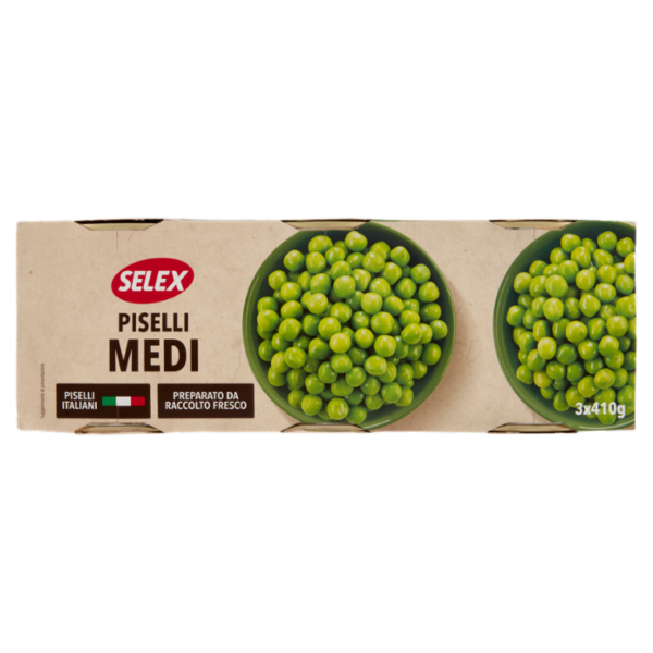 Selex Piselli Medi Lessati 3x410 g