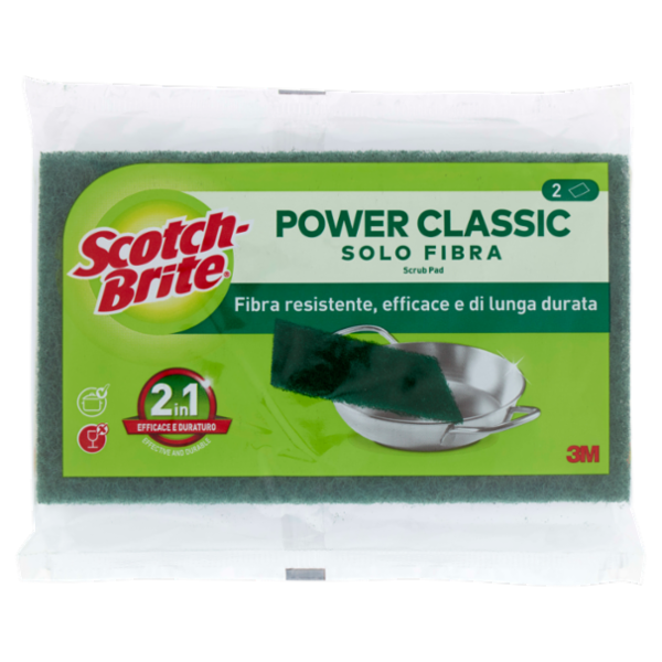 Scotch-Brite® Power Classic Solo fibra, 2 pezzi