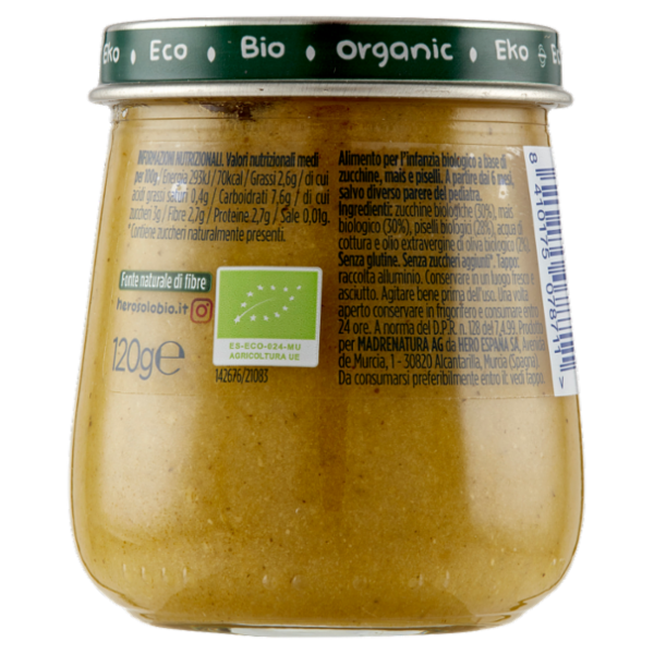 Hero Solo Zucchine, Mais, Piselli 120 g