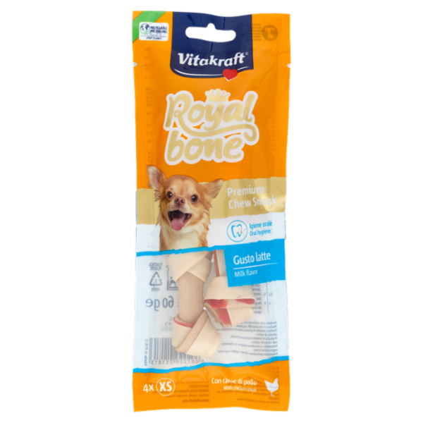 Vitakraft Royal bone Gusto latte XS 4 Pezzi 60 g