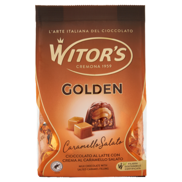 Witor's Golden Caramello Salato Cioccolato al Latte con Crema al Caramello Salato 200 g
