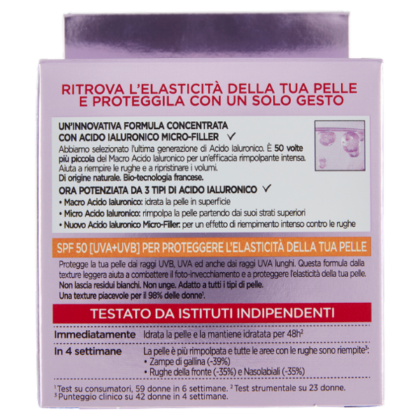 L'Oréal Paris Crema Viso Revitalift Filler Antirughe Rivolumizzante con Acido Ialuronico, SPF 50