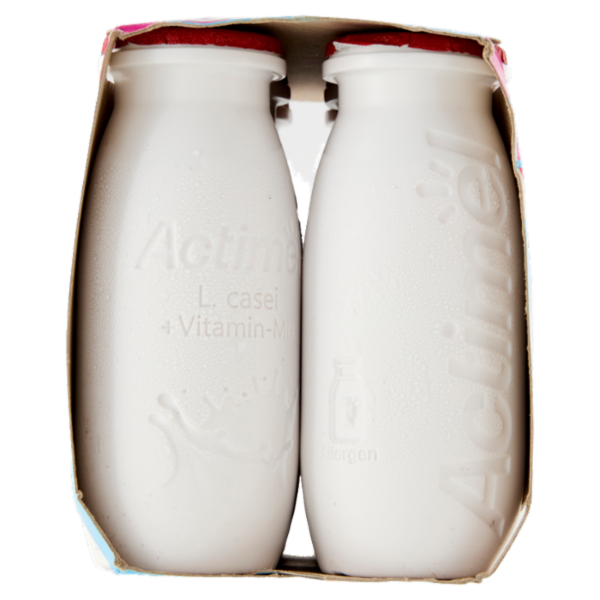 ACTIMEL, Yogurt da Bere con Vit B6 e D per il Sistema Immunitario, 0% grassi, gusto Fragola, 6X100G