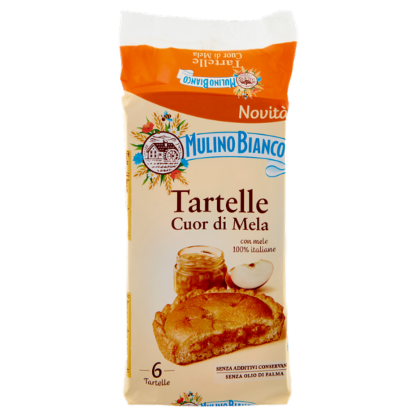 Mulino Bianco Tartelle Cuor di Mela Merenda con Mele 100% Italiane 6 pezzi 288g