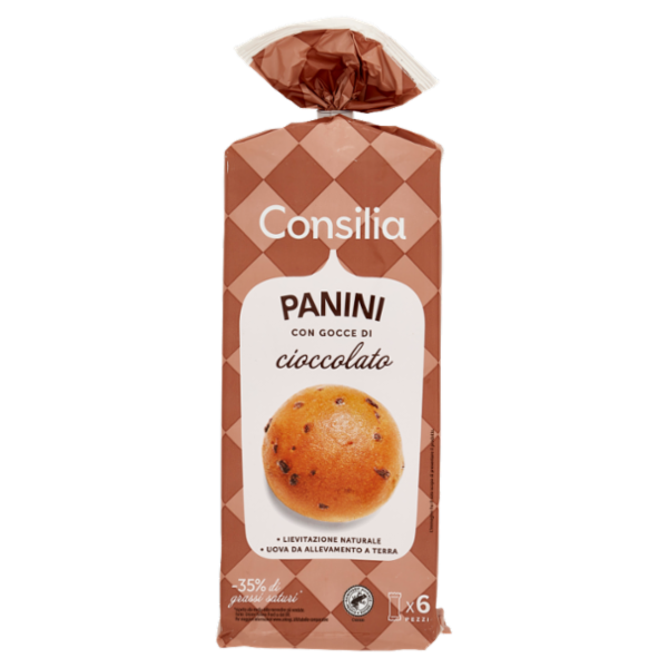 Consilia Panini con Gocce di Cioccolato 6x42 g
