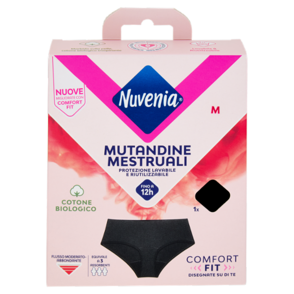 Nuvenia Mutandine Mestruali M Nero 1 pz