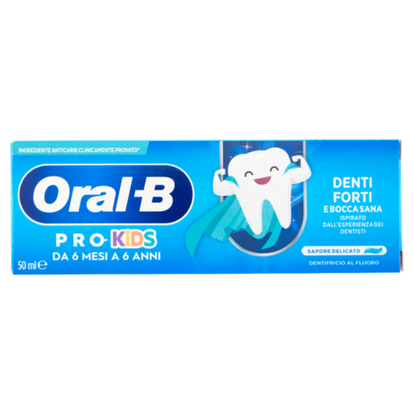 Oral-B Pro-Kids da 6 Mesi a 6 Anni Dentifricio al Fluoro 50 ml