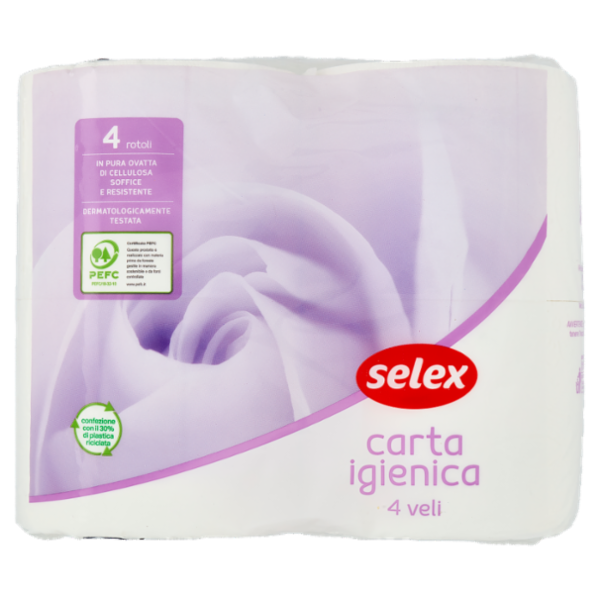 Selex Carta Igienica 4 Veli 4 Rotoli