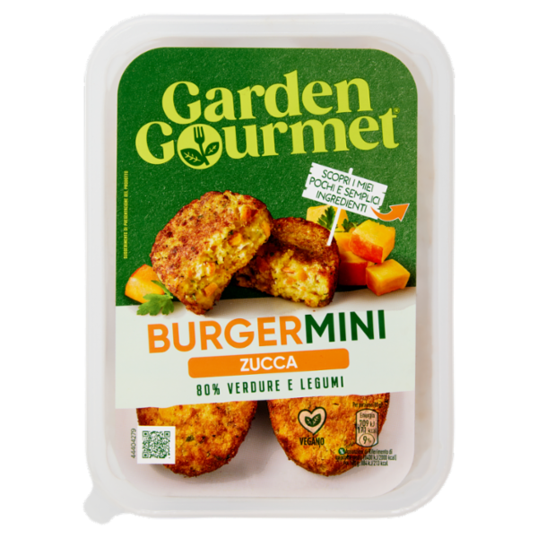 GARDEN GOURMET Burger Mini Vegano di Zucca 4 pezzi 160g
