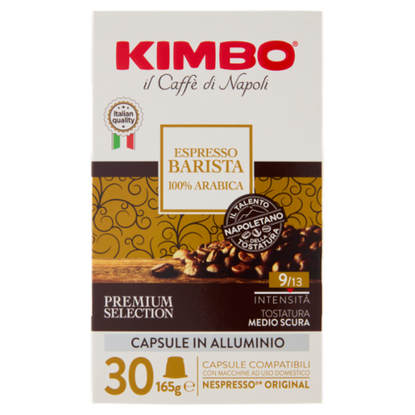 Kimbo Espresso Barista 100% Arabica Capsule Compatibili con Macchine Nespresso* Original 30 x 5,5 g