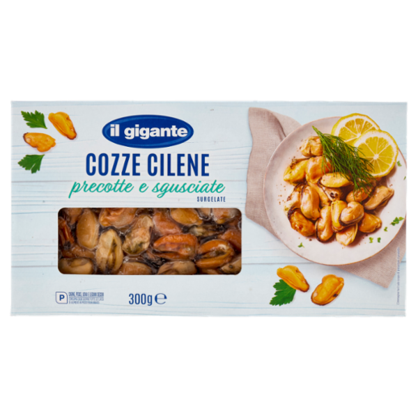 IL GIGANTE Cozze Cilene precotte e sgusciate Surgelate 300 g