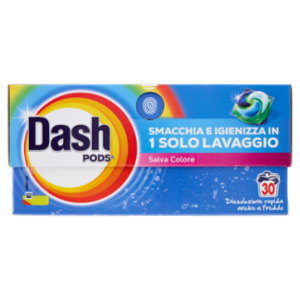 Dash Pods Detersivo Lavatrice In Capsule, Salva Colore, 30 Lavaggi 519 g
