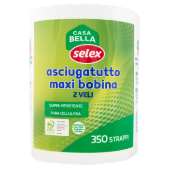 Selex Casa Bella Asciugatutto 2 Veli Maxi Bobina 350 Strappi