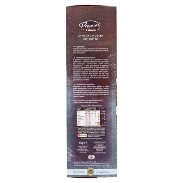 PREMIATI DA IL GIGANTE Zampone Cotto 1 kg