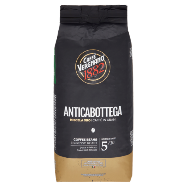 Caffè Vergnano 1882 Anticabottega Miscela Oro Caffè in Grani 1000 g