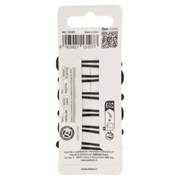 elison City Style Clilc Clac Small Black 6 pz