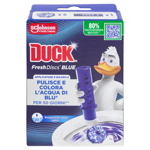 Duck Fresh Discs - Base per Dischi Gel Igienizzanti WC, Fragranza Blu 36ml