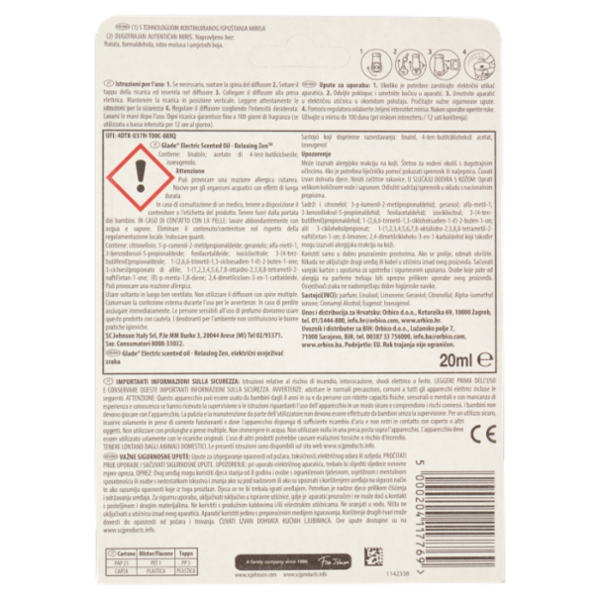 Glade Liquido Elettrico Base Relaxing Zen 20ml