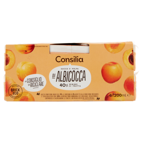 Consilia Succo e Polpa di Albicocca 6x200 ml