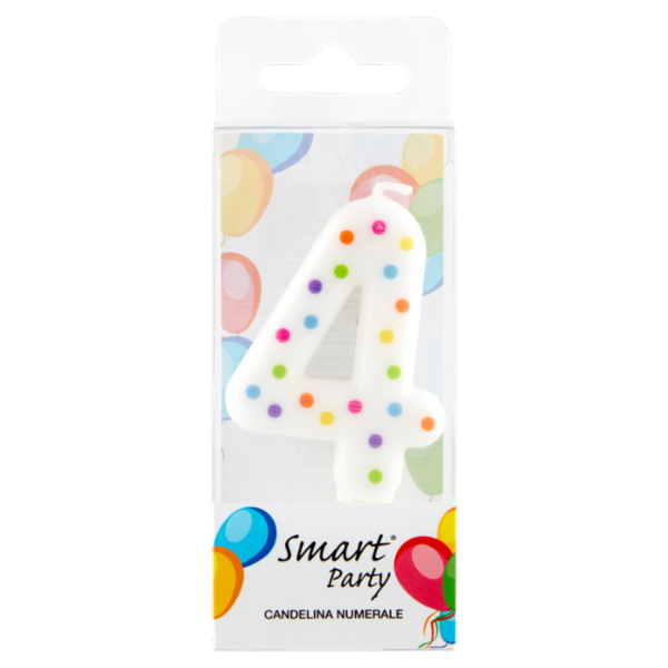 Smart Party Candelina Numerale 4 1 pz
