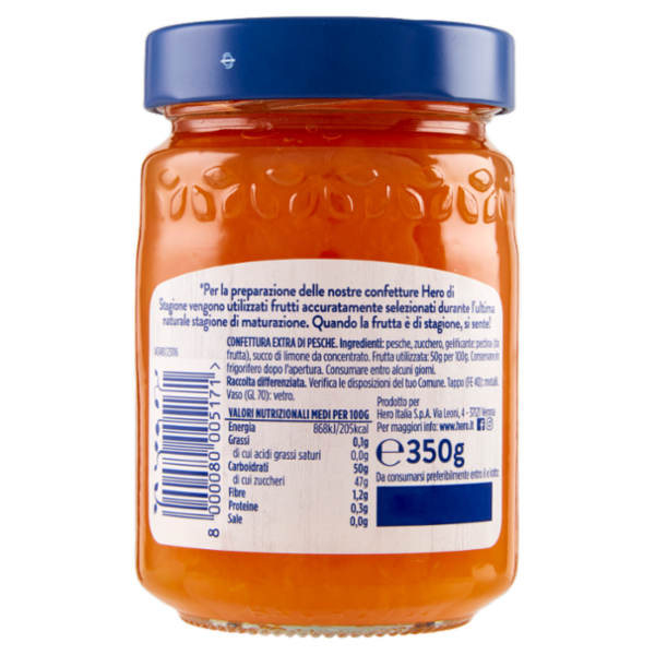 Hero di Stagione Pesche Confettura Extra 350 g