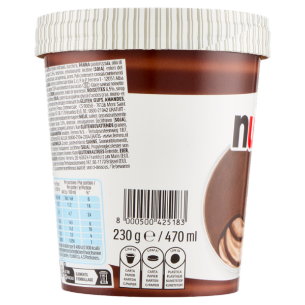 nutella gelato 230 g
