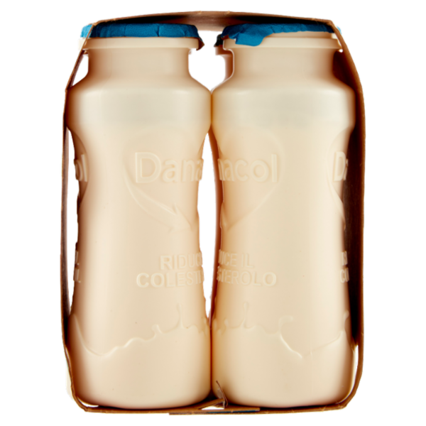DANACOL Yogurt da bere, Riduce il Colesterolo grazie agli Steroli Vegetali, Bianco Naturale, 4x100g