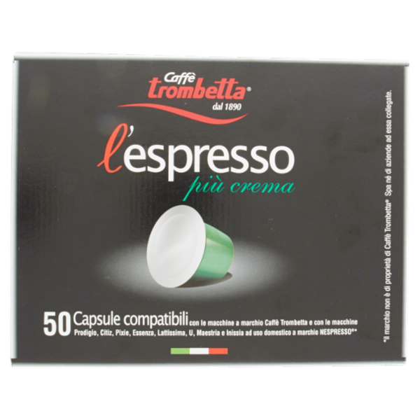 Caffè trombetta l'espresso più crema Capsule 50 pz